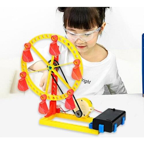 DIY Ferris Wheel Model Self Assembly Educational Plastic Homemade Toy Making Materials Kit for Kids