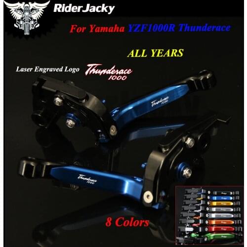 For Yamaha YZF 1000R YZF1000R Thunderace ALL YEARS Blue+Black Motorcycle CNC Accessories Adjustable Brake Clutch Lever With Logo
