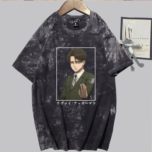 Japanese Anime Attack on Titan Oversize T Shirt Harajuku Short Sleeve Funny Tshirt Male