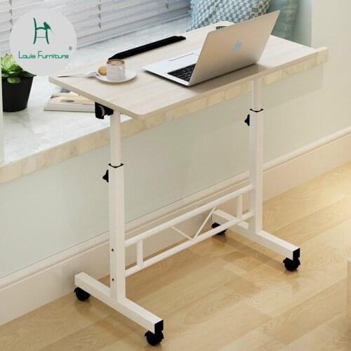 Louis Fashion Computer Desks Simple Modern Mobile Wheeled Wheel Lift Bedside Lazy Person