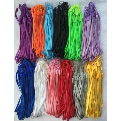 Round Nylon Wrist Hand Cell Phone Mobile Chain Straps Keychain Camera USB MP4 Charm Cords DIY Hang Rope Lanyard 1000pcs lot
