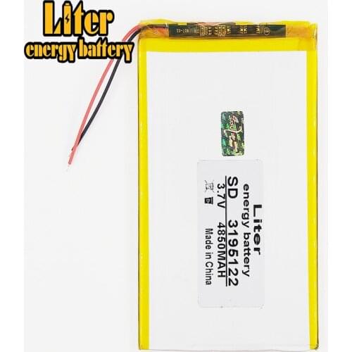3.7V 4850 mAh Li-polymer rechargeable Battery Lithium Li-Po 3195122 3095120 for Mobile Power MP5 Tablet PC GPS