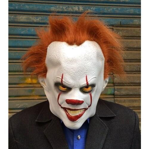 Clown return mask cos first set film around pennywisewan festival horror mask halloween props