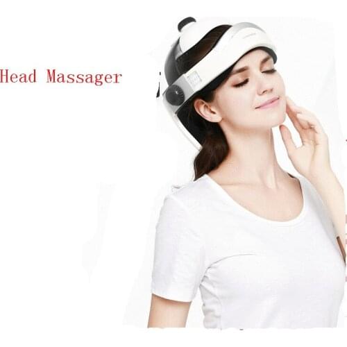 Head Massager Electric Massage Help Sleeping Relax Big Brain Vibration Heating Acupressure Method Gift For Older Friend Upgraded