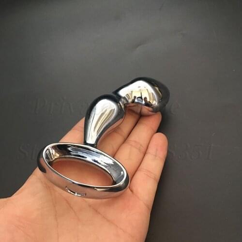 Metal Anal Plug with pull Ring Sex Toys For Women Men Prostate Massager Butt Plug Anus Dilation Vagina Dildo G-spot Stimulator