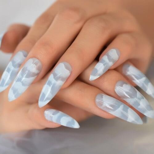 Layered Simple Design With Extra Long Sharp Shape Stiletto Full Cover Nail Supplies For Professionals Wholesale Putty Charms