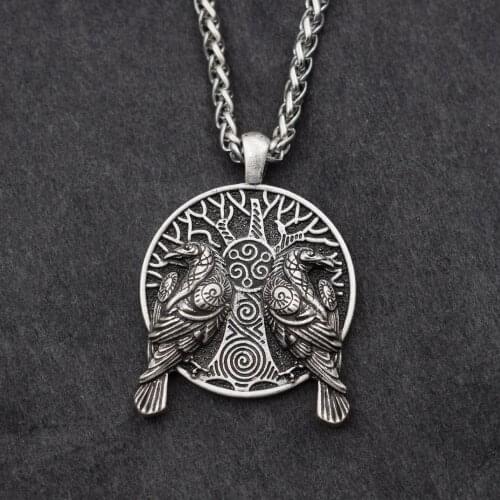 Ravens Viking Tree of life Necklace Norse Style Necklace Odin Jewelry Handcrafted Viking Jewelry