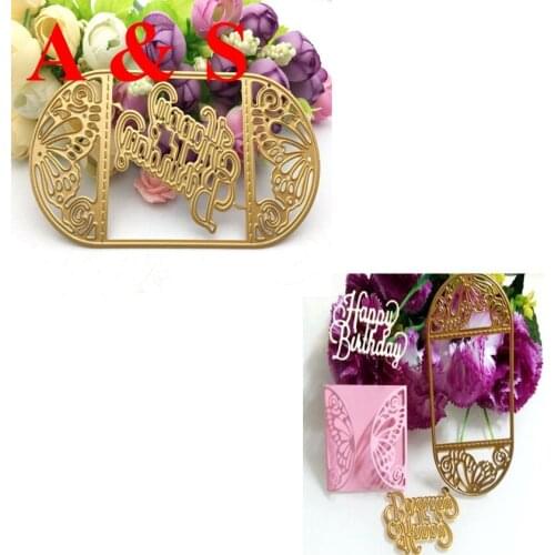 Q54 METAL CUTTING DIES Happy Birthday Scrapbook card frame album paper craft wedding invitation embossing stencil art cutter