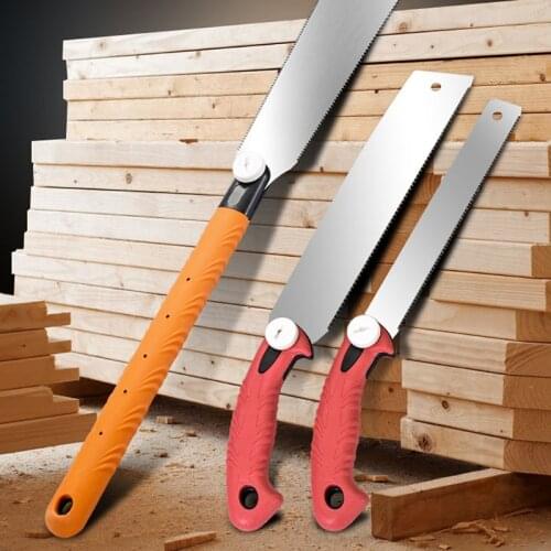 Saw Handle For Wood Working Double Sides Stainless Steel Hand Saw Slim Tenon Fine PVC Handle W0YF