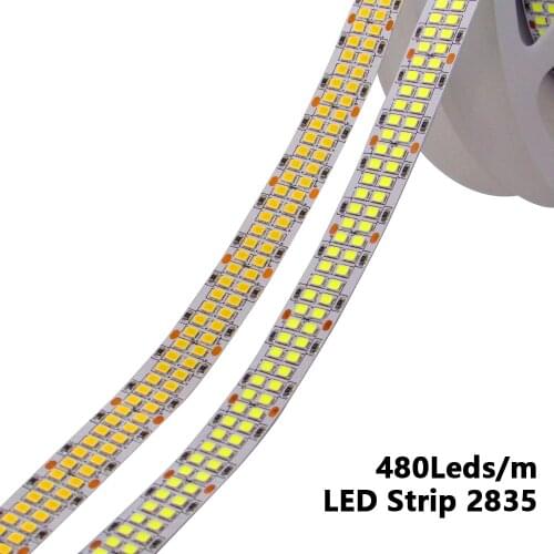 LED Light Strip 12V 24V SMD 2835 480Led/M 5M 2400Leds White Warm White 12 24 V Led TV Strip Lights decoration For Room Bedroom