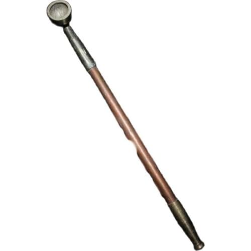 Traditional hand-made pipe long old-fashioned seedling silver foot silver pipe pot dry tobacco bag for the elderly