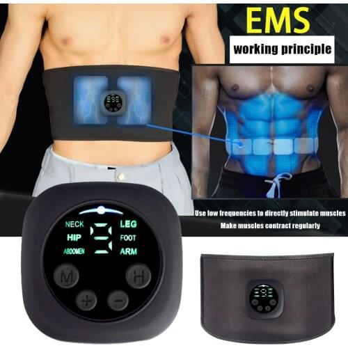 EMS Hip Abdominal Exerciser Muscle Stimulator Trainer Smart Slimming Belt Abdominal Apparatus Weight Loss Instrument Massager