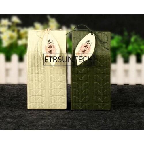 100pcs Green/Beige Paper Packaging Box Carton Corrugated Box Tea Candy Gift Packing Boxes Wedding Gift Bag ZA5408
