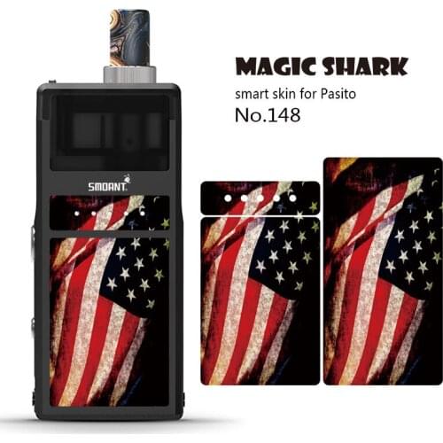 Magic Shark Julie Snake Skull US Flag V-Vendetta PVC Stereo Soft Pod Sticker for Pasito Film Case Cover for Vape Smoant Pasito