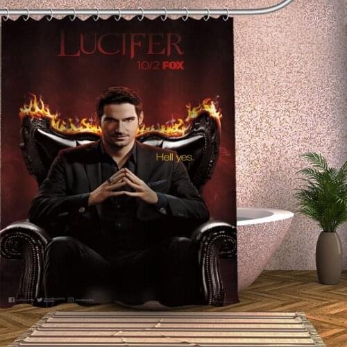 Lucifer Season 1 Shower Curtain Eco-friendly Modern Fabric polyester Custom Bath Curtains Home Decor Curtains
