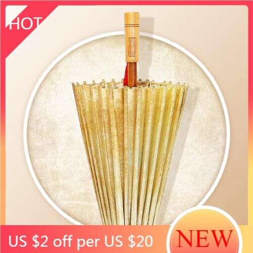 Women Long Handle Umbrella Decoration Rain Windproof Large Chinese Style Retro Umbrella UV Protection Sombrilla Gifts AG50YS