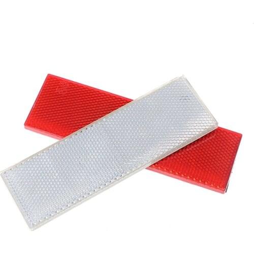 1pcs 14.5*4.5cm Car Truck Red White Warning Reflective Safety Plate/Tape Reflector Stickers