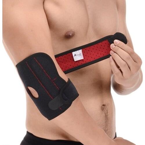 1Pcs Adjustable Spring Support Elbow Pads Sport Elbow Guard Sport Basketball Exercise Gym Safety Elbow Support Elbow Pads