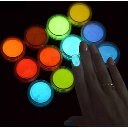 10 Colors Luminous Powder Resin Pigment Dye UV Resin Epoxy DIY Making Jewelry