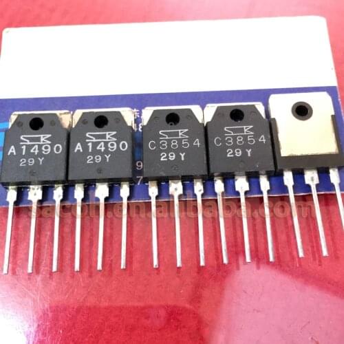 10Pairs 2SA1490 A1490 + 2SC3854 C3854 TO-3P Silicon NPN + PNP Audio amplifier transistor