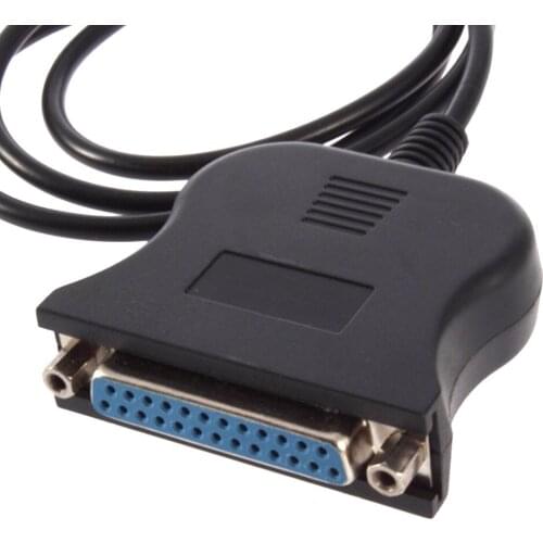 200 pieces USB To 25 Pin DB25 Parallel Port Cable USB to 25 Pin DB25 Parallel Printer adapter Cable for pc laptop