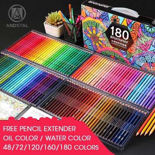 48/72/120/160/180 Professional Oil color Pencil Set Watercolor Drawing colored pencils wood colour coloured pencils kids colores