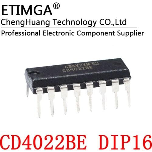 5PCS/LOT CD4022BE DIP16 CD4022 Binary counter/logic chip 8 decoding