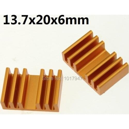 50PCS lot Heat Sink 13.7x20x6mm VGA Card Heat Sink Aluminum 13.7*20*6MM Cooling Fin
