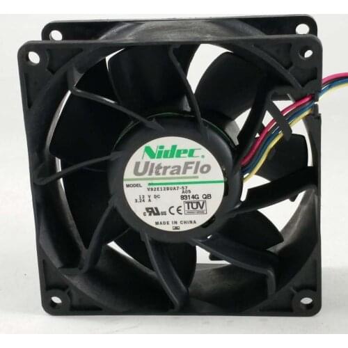 9238 12 v 3.24A V92E12BUA7-57 9cm big air volume server booster fan violence