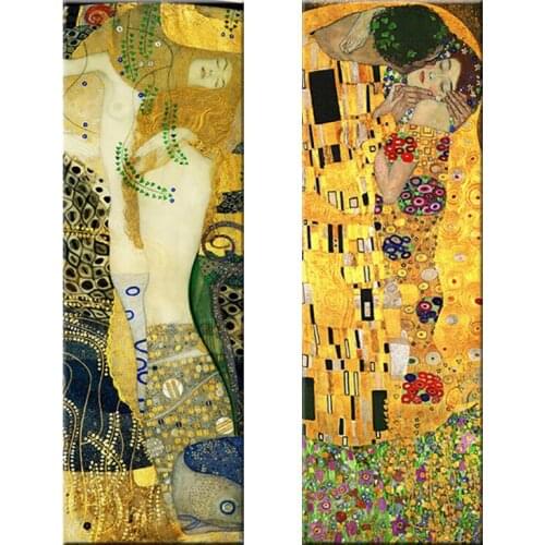 Abstract Art Collection Classic Artist Gustav Klimt Kiss Canvas Print Painting Poster Large Wall Pictures Living Room Home Decor