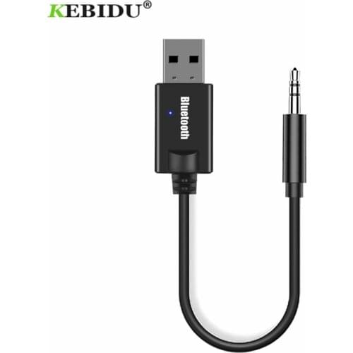 KEBIDU 3.5mm Audio AUX Car Receiver Adapter USB Bluetooth Wireless Audio Receiver Y-16 Bluetooth 4.2 Stereo Adapter for Speaker