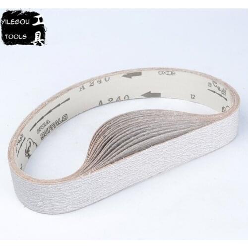 5 Pieces 40 * 760mm White Sanding Belt For Aluminum 760*40mm White Abrasive Belt With Grit 240 For 3 Round Tube Polishing