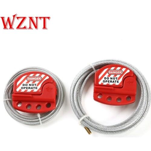 Free shipping 4mm 2Meter Red Adjustable Cable Lockout,Cable Lockout Tagout Devices