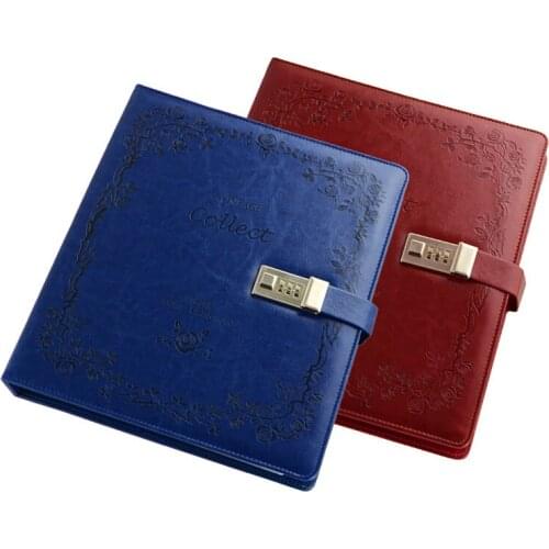 24*27cm Retro Password Lock For Coin Album Collection Book Commemorative Coin Folder Portable Home Decor Business Gifts