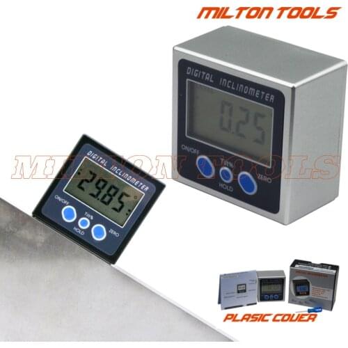 Digital bevel box mini digital protractor angle meter ruler Level Gauge Magnetic Base plastic digital inclinometer magnet level