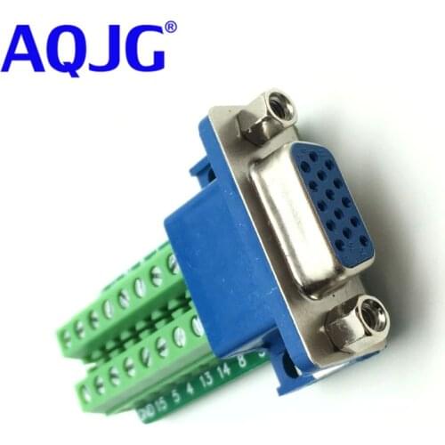 DB15 VGA Male 3 Rows 15 Pin Plug Breakout Terminals Screw Type DIY Connector db15 Female DB15 male