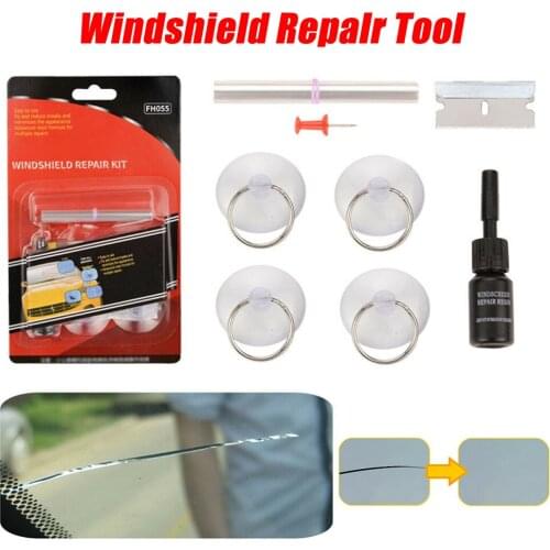 8pcs Glass Repair Car Windshield Repair Tool DIY Window Repair Tools Windscreen Glass Scratch Crack Restore