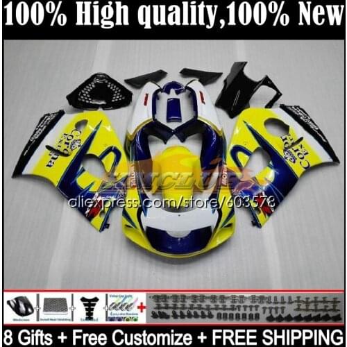 Body For SUZUKI SRAD GSX-R600 GSXR 750 600 0CL.15 GSXR750 96 97 98 99 00 GSXR600 1996 1997 1998 1999 2000 Fairings Blue yellow