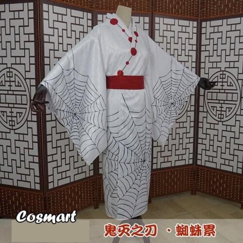 Anime Demon Slayer Kimetsu no Yaiba Spider Hill Rui Ghost Rui Cosplay Costume Battle Suit Kimono Uniform Halloween Outfit For Ad