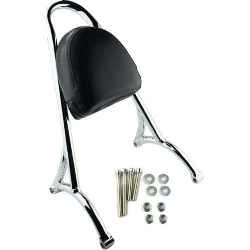 Motorcycle Cafe Racer Short Passenger Sissy Bar Rear Passenger Backrest Cushion Pad For Harley Sportster XL Iron 883 1200