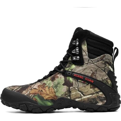 XIANGGUAN men hiking shoes Camping Tactical Boots men Snow Boots women camouflage Climbing Waterproof Boots Motorcycle Boots Men