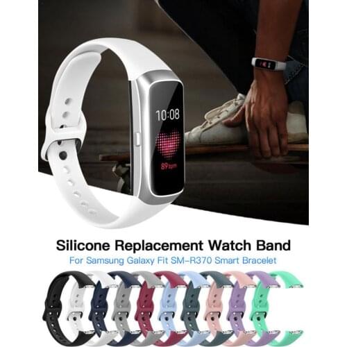 New For Samsung Galaxy Fit SM-R370 Smart Bracelet Silicone Strap Band Sport Watchband Replacement Rubber Wristband Accessories