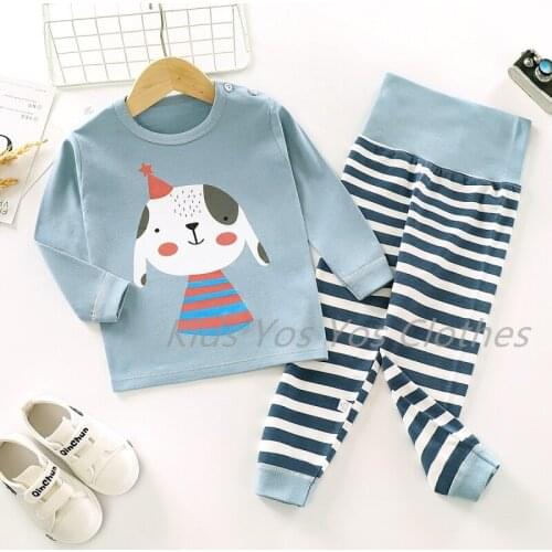 Autumn Cartoon Pajamas For Boys Girls Sleepwear Baby Cotton Full Sleeve Pyjamas Kids Children Clothing Pijamas Infantil Costumes