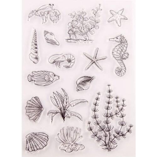 Shell Starfish Silicone Clear Seal Stamp DIY Scrapbooking Embossing Photo Album Decorative Paper Card Craft