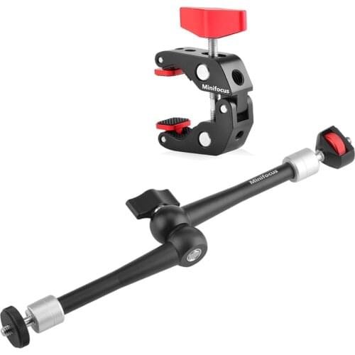 11" Adjustable Articulating Friction Magic Arm Clamp Holder Mount Kit for DSLR Mirrorless Action Camera Monitor Video Vlog Rig