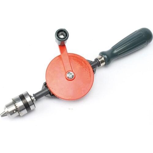 Hand Drill 1/4-Inch Capacity Portable Mini Hand Crank Drill with Double Gear, for Wood, Plastic, PVC, Acrylic, Thin Metal Sheet