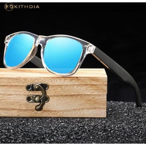 KITHDIA Bamboo Sunglasses Men Women Travel Sunglasses Wooden Fashion Brand Sunglasses Male Female With Box
