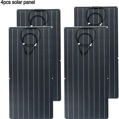 ETFE Flexible Solar Panel100w 200w 300w 400w 12V 24V Monocrystalline Solar Cell 125mm*125mm For 12V/24V Battery Charge