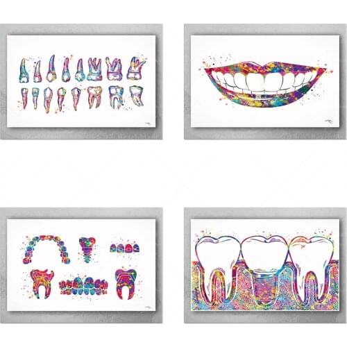 Dental Chart Watercolor Print Tooth Art Teeth Dental Clinic Decor Dentistry Student Office Decor Graduaiton Dentist Gift Medical