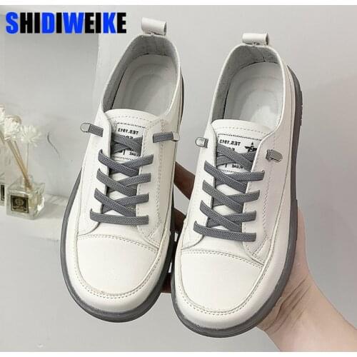 Fashion Womens Flat Shoes Spring Oxfords Casual Classic Solid Color PU Leather Shoes Women White Shoes Lacing Sneakers AC703
